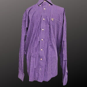 Cinch Mens Purple Boxed Long Sleeve Western Show Shirt Small